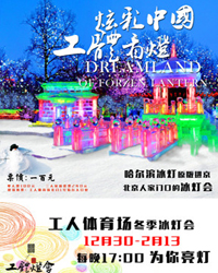 冰城灯都迎冬奥 北京工人体育场冰灯游园会